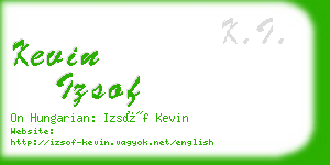 kevin izsof business card